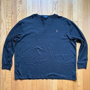 Polo Ralph Lauren Men’s Classic Fit Long Sleeve T-Shirt 2XL Dark Gray Solid